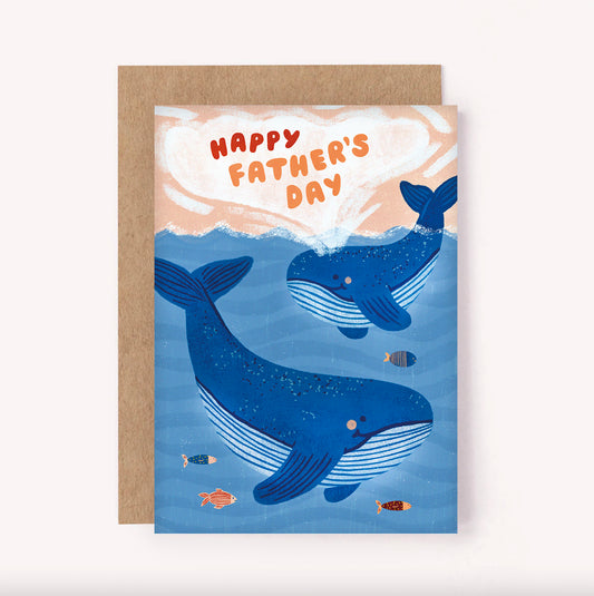 Happy Father's Day Whale Card