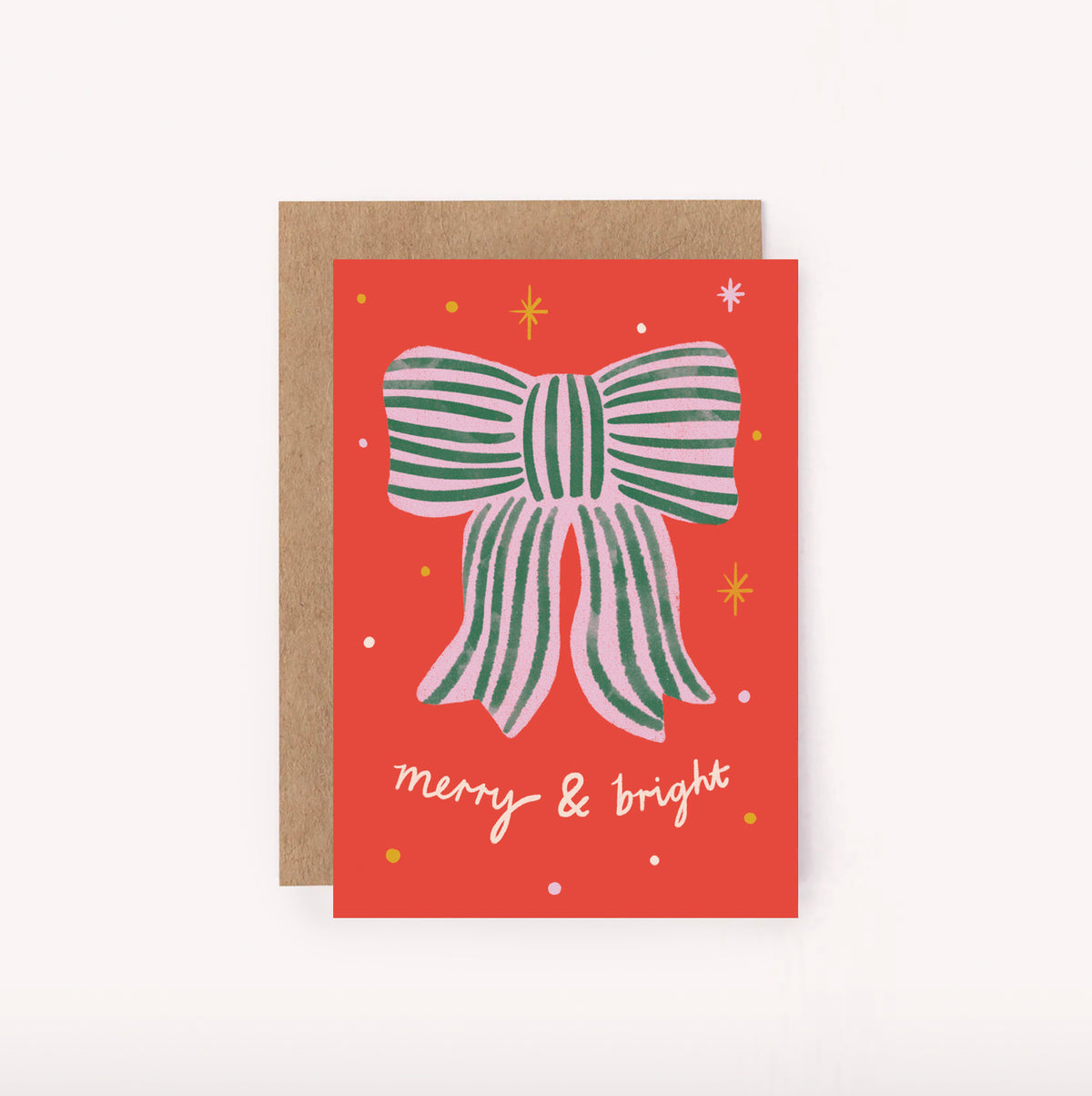 Merry & Bright Bow Mini Christmas Card