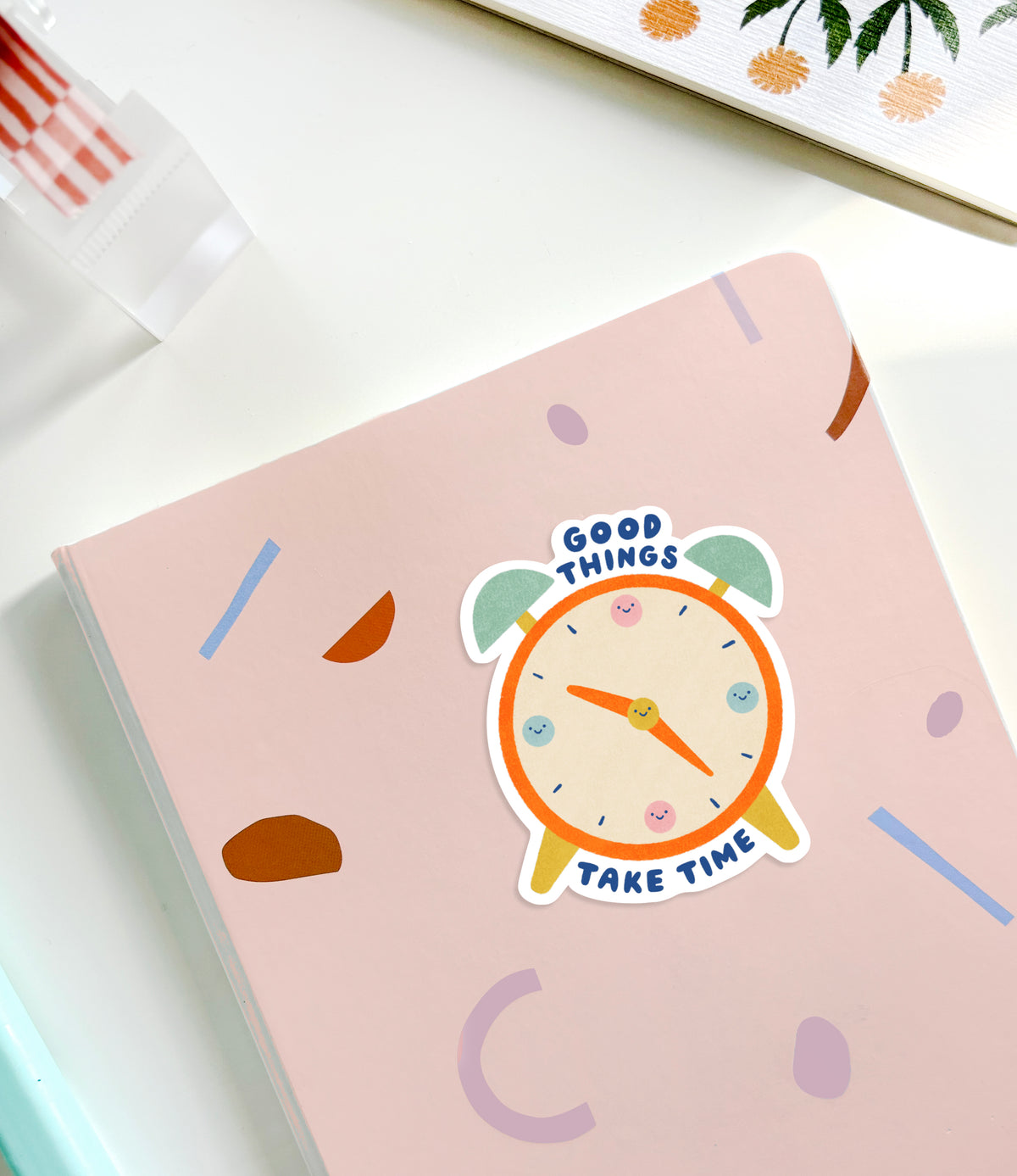 Time Cartoon Sticker Good Things Take Time Sticker – Lauren Sissons Studio