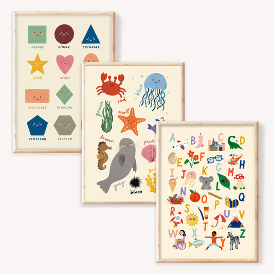 Educational Print Bundle - Underwater Colours (A3)