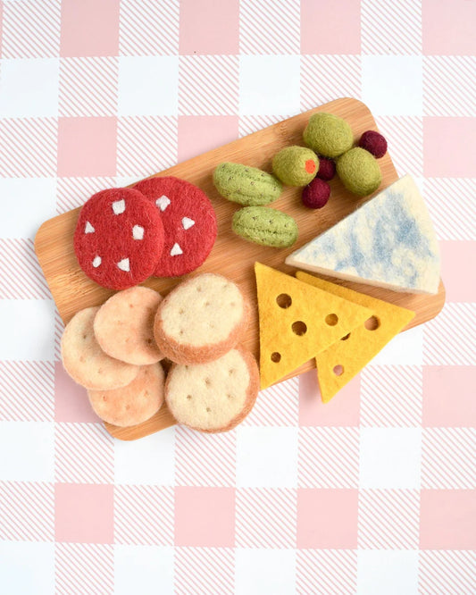 Felt Charcuterie Cheese Platter Play Food Set - Tara Treasures