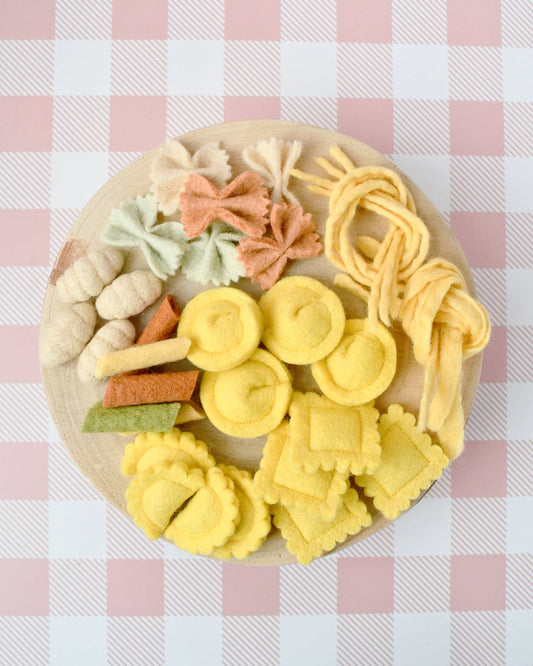 Felt Pasta Play Food Set - Tara Treasures