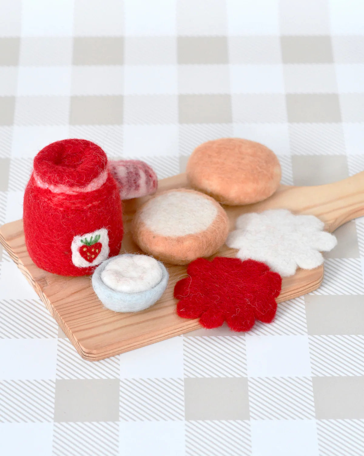 Felt Strawberry Jam and Scones Set - Tara Treasures