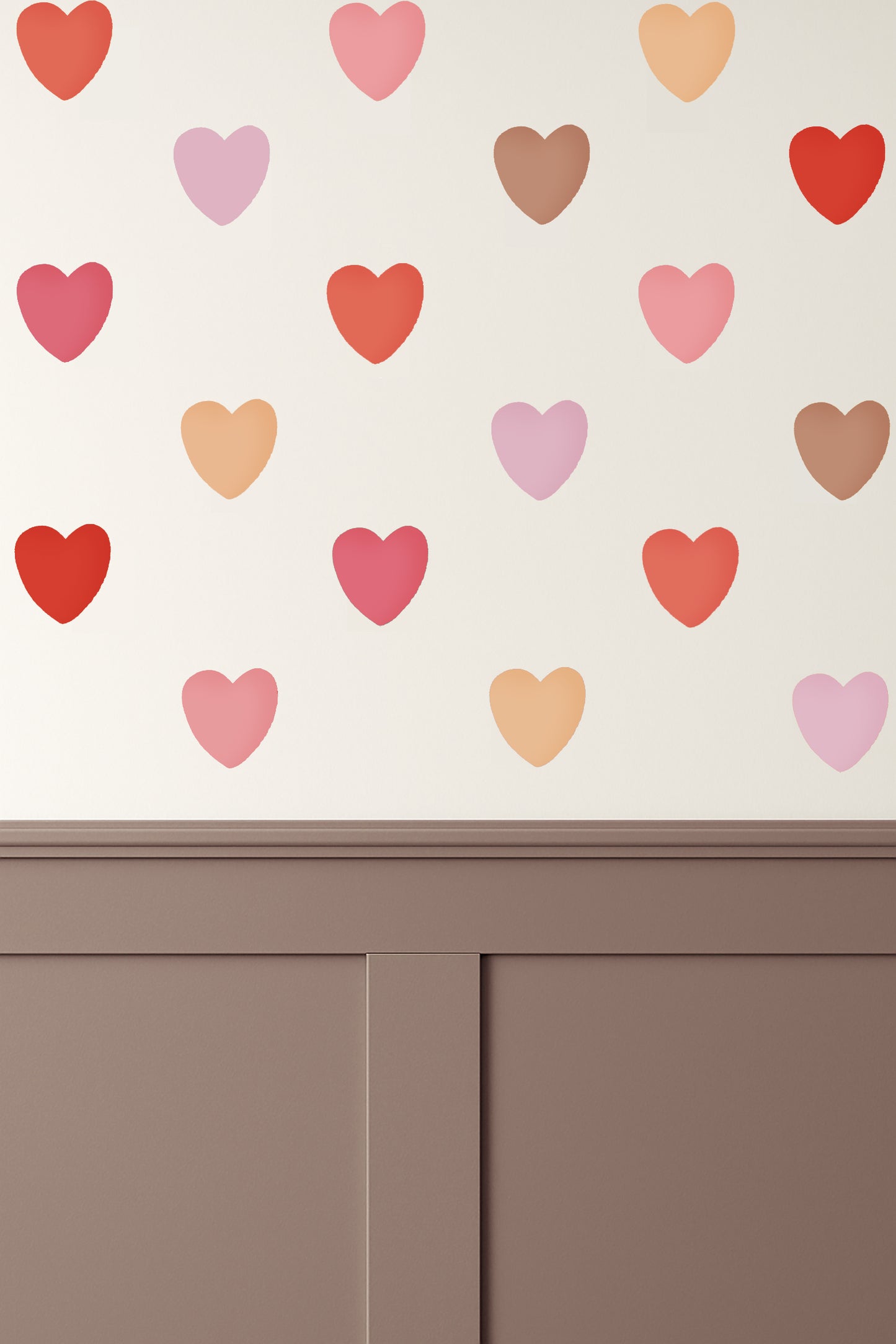 Heart Fabric Wall Stickers - Red