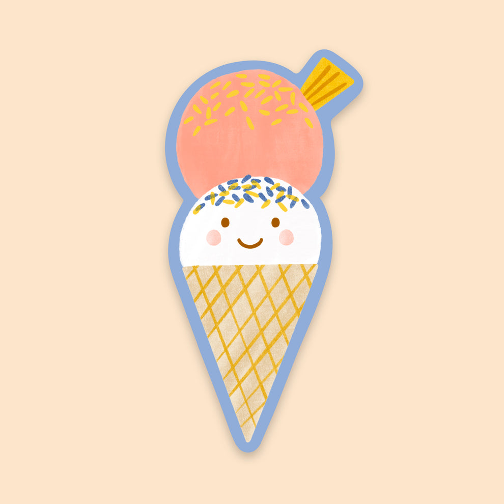 Ice Cream Sticker – Lauren Sissons Studio