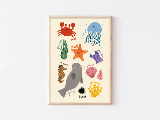 Colours Educational Print - Underwater
