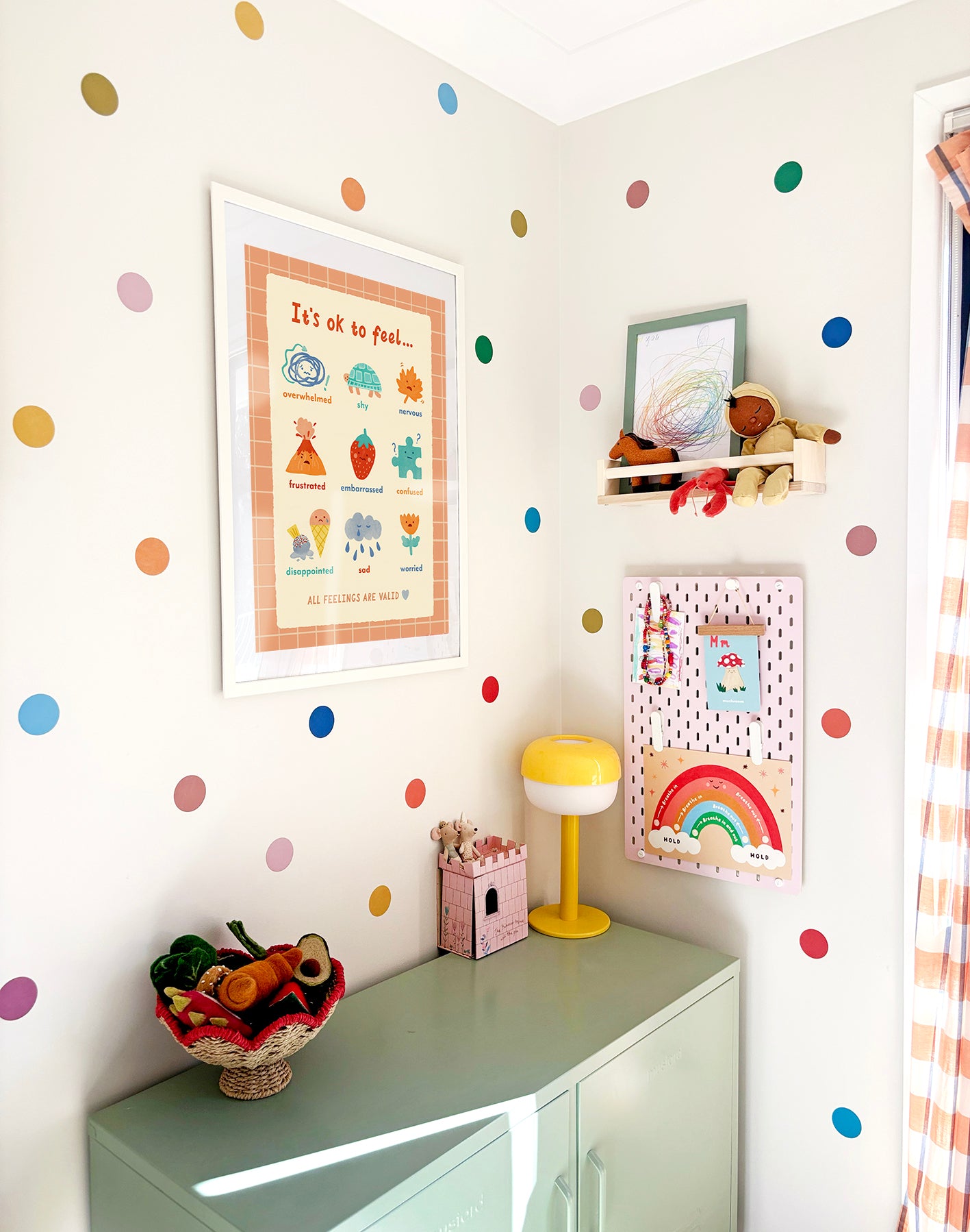 Dot Fabric Wall Stickers