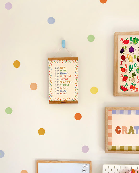 Dot Fabric Wall Stickers - Retro