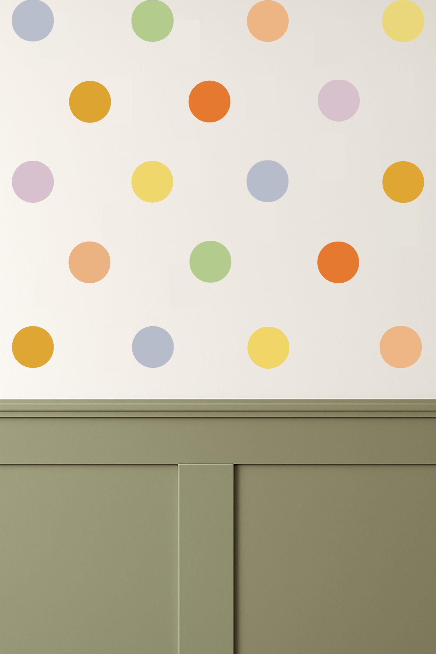 Dot Fabric Wall Stickers - Retro