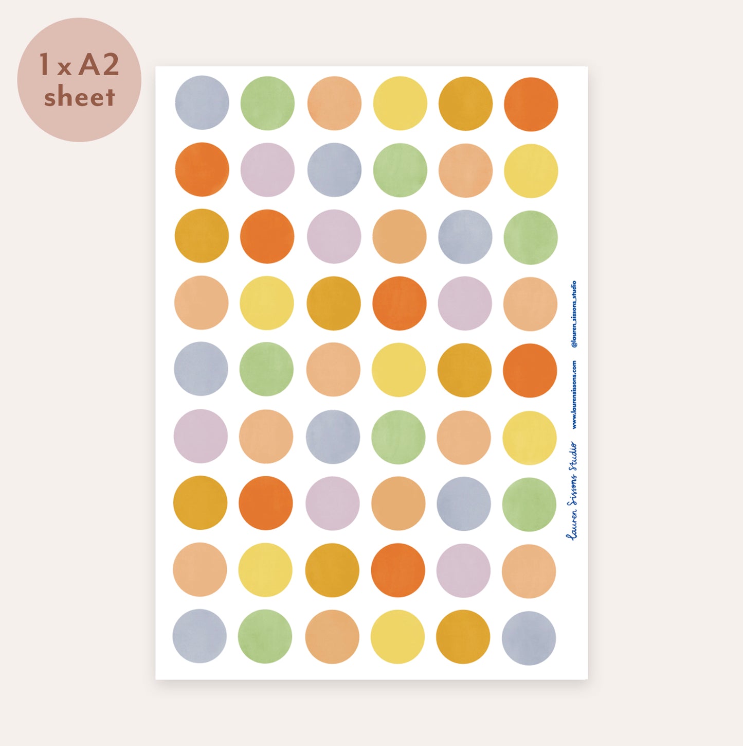 Dot Fabric Wall Stickers - Retro