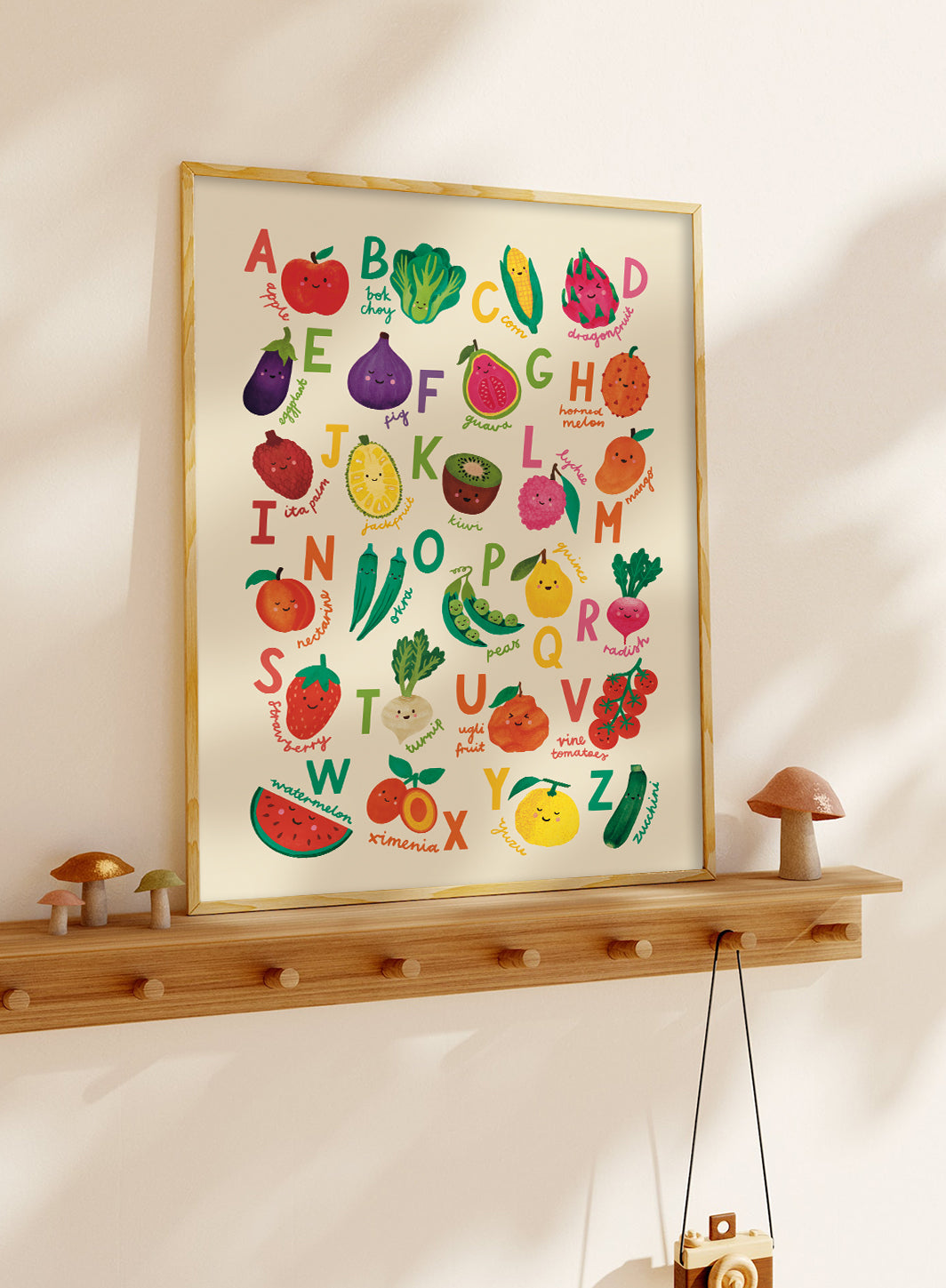 Fruit + Veg A-Z Alphabet Print