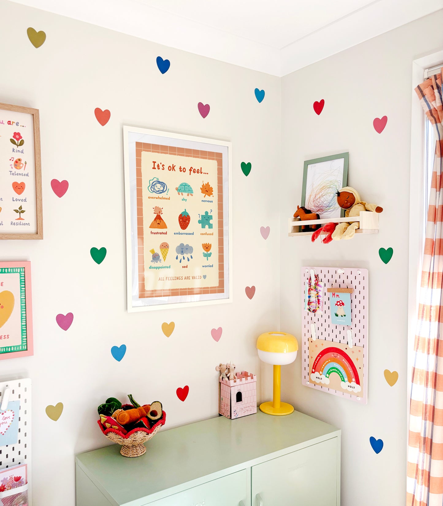 Heart Fabric Wall Stickers