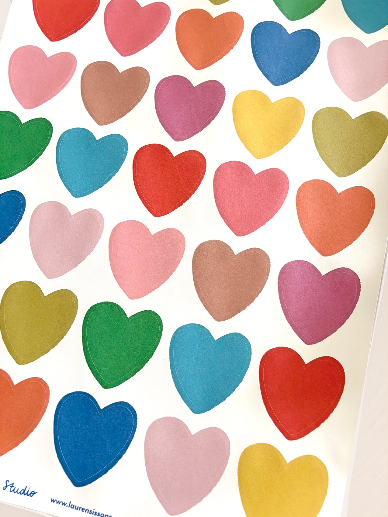 Heart Fabric Wall Stickers