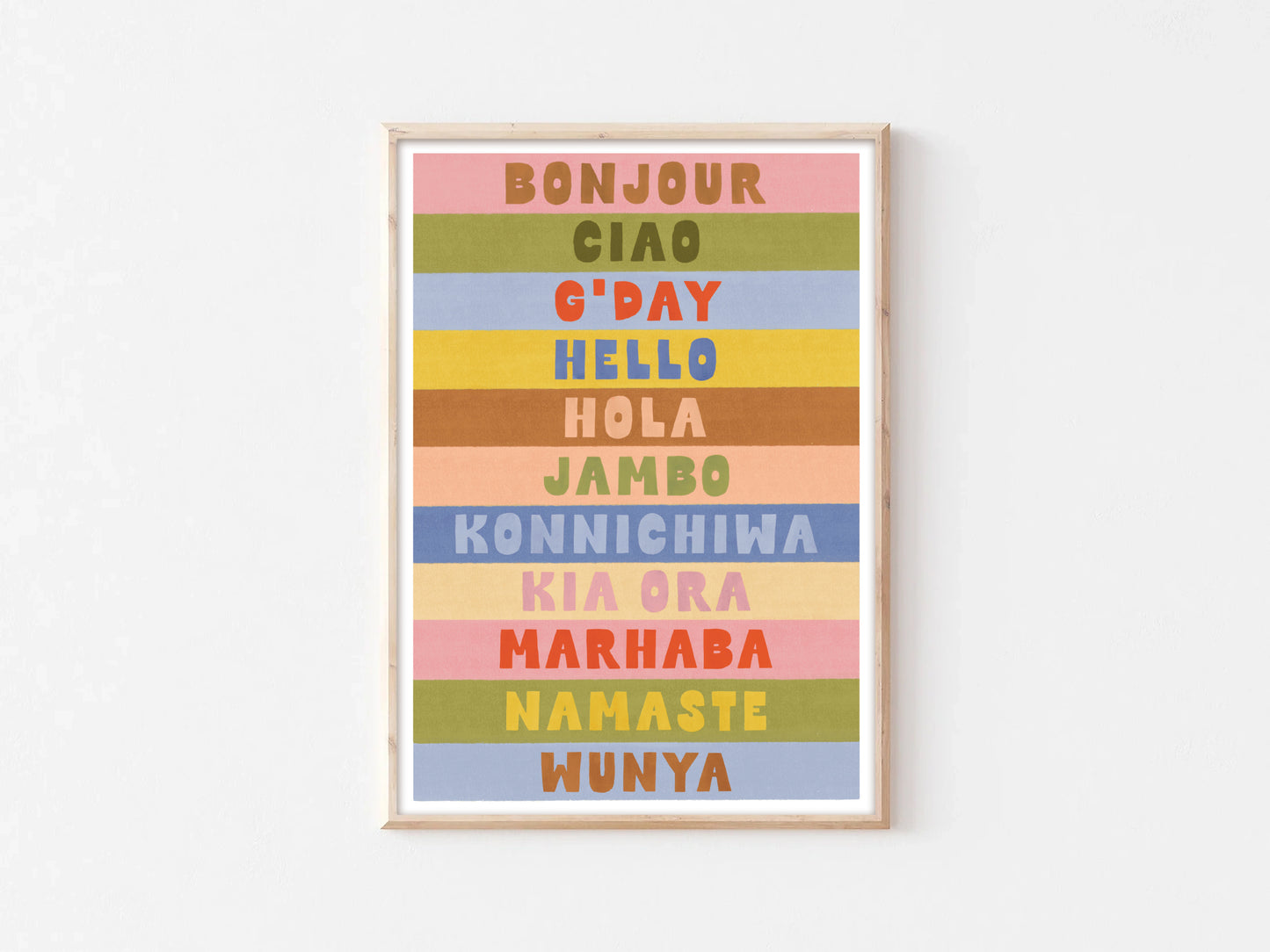 Bonjour, Ciao, G'Day Print