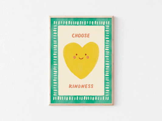 Choose Kindness Heart Print