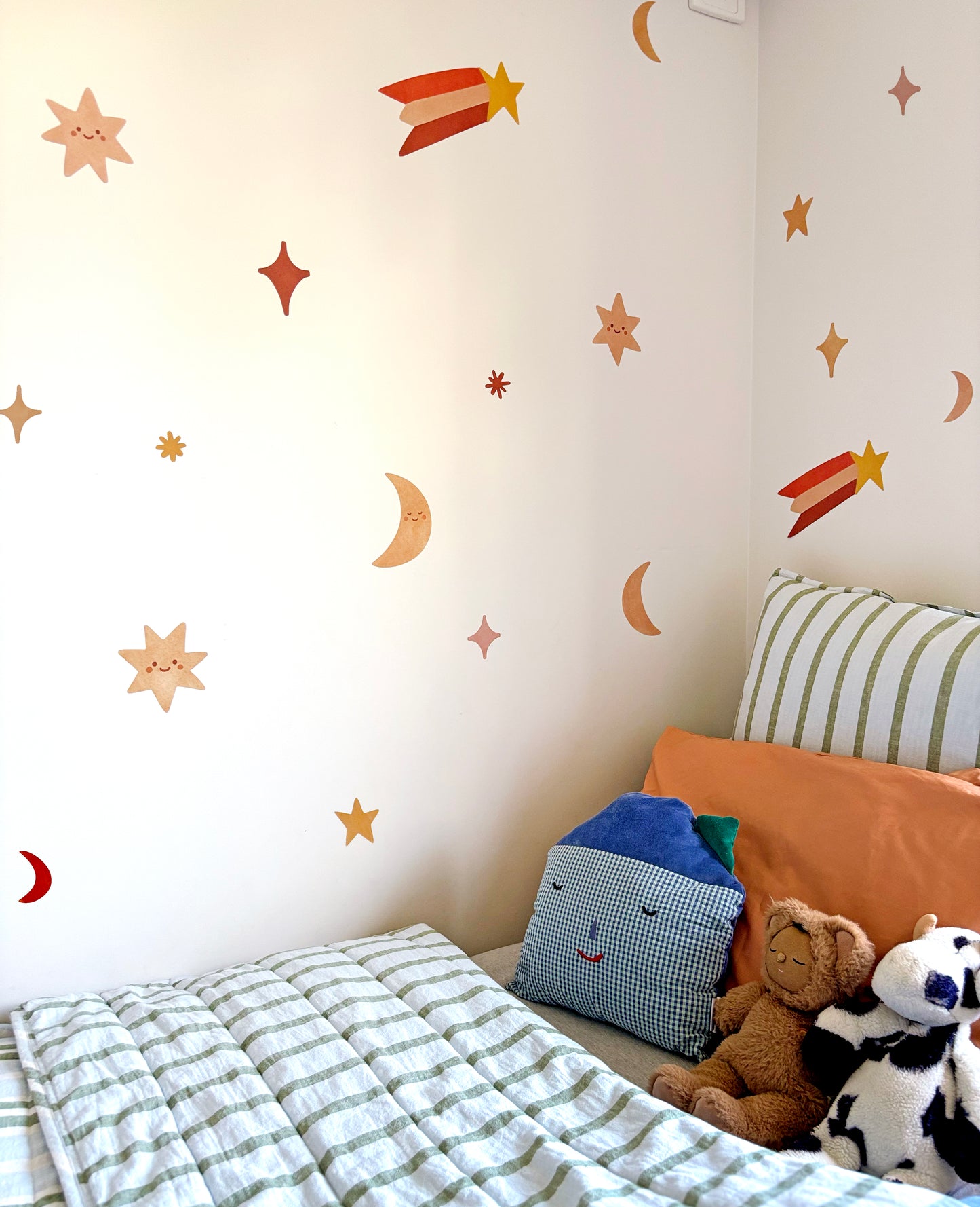 Moon & Stars Fabric Wall Stickers