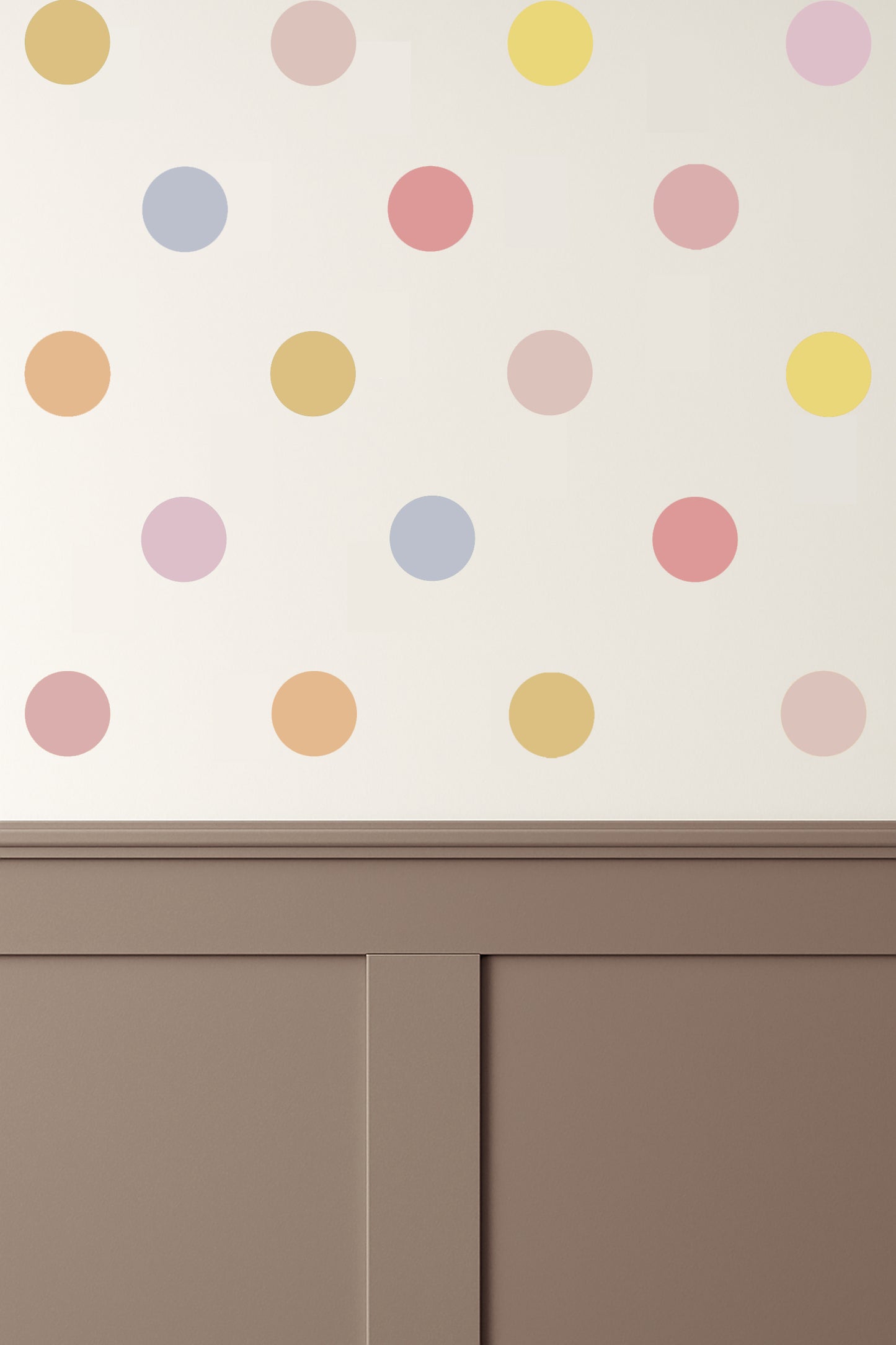 Dot Fabric Wall Stickers - Pastel