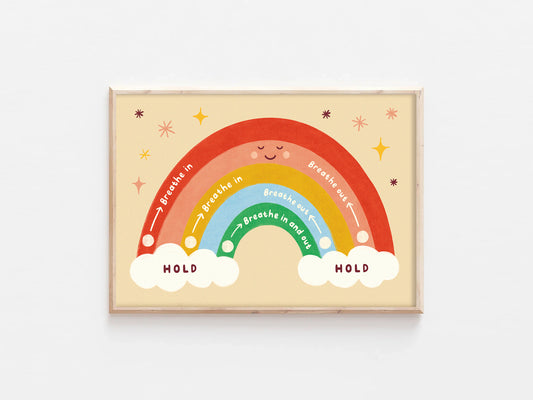 Mindful Rainbow Breathing Print