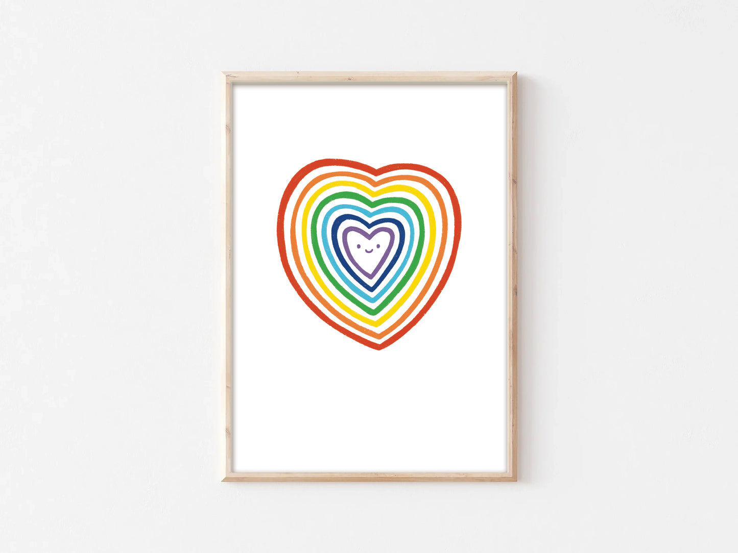 Rainbow Heart Print