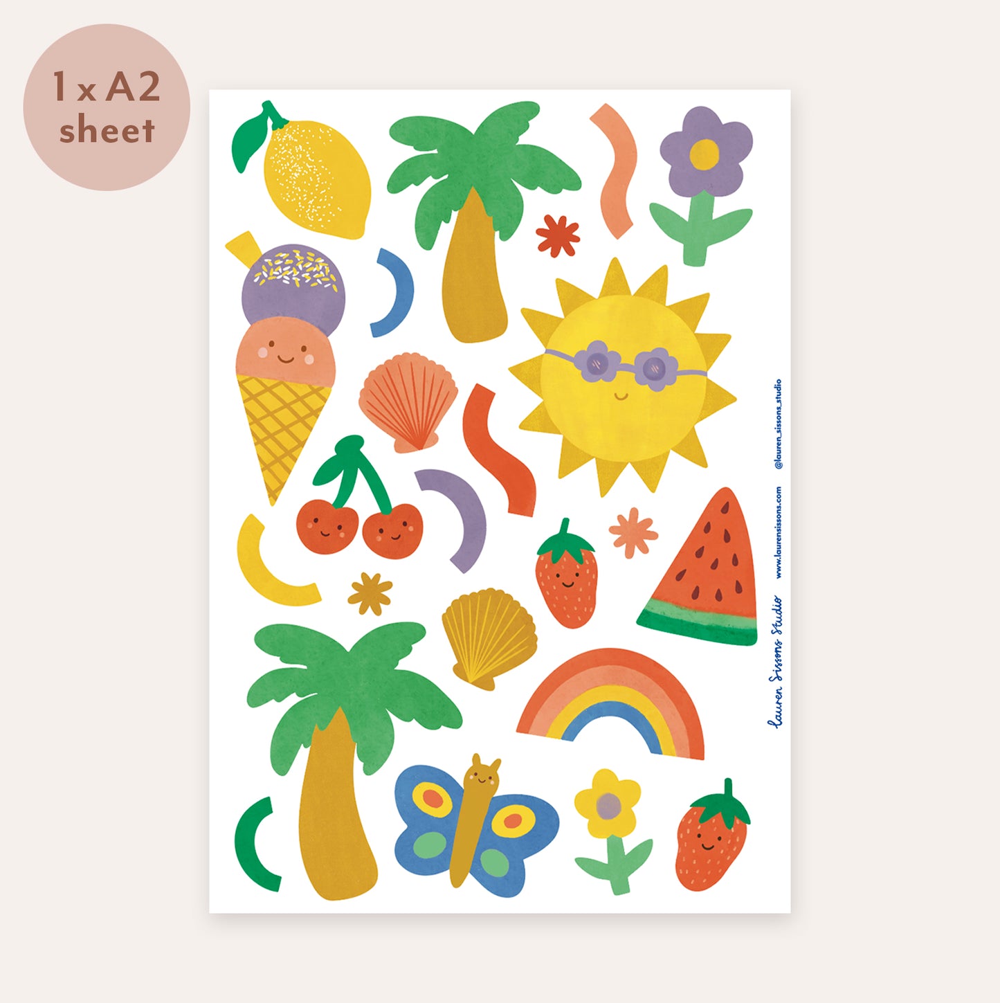 Tropical Fabric Wall Stickers