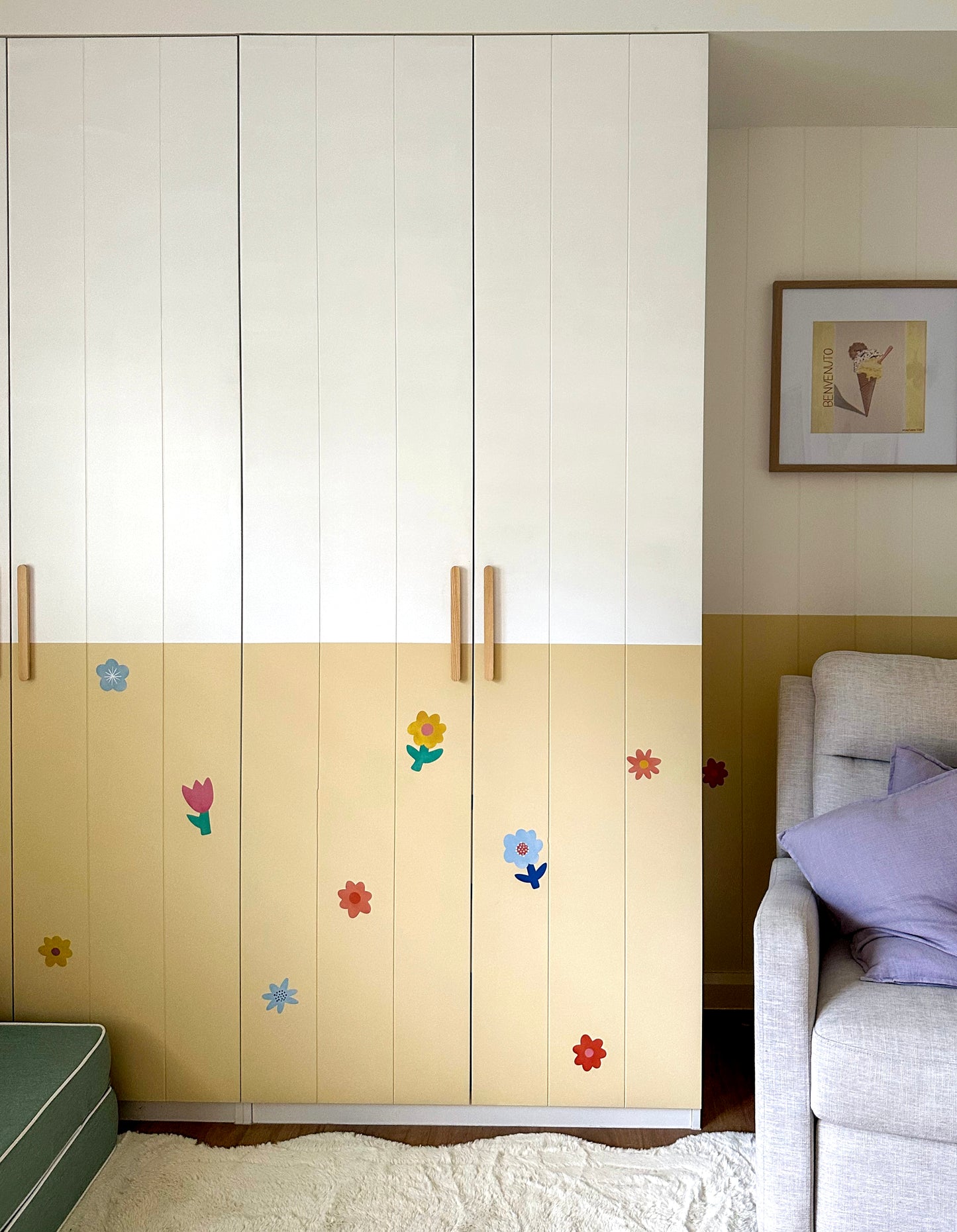 Flower Fabric Wall Stickers