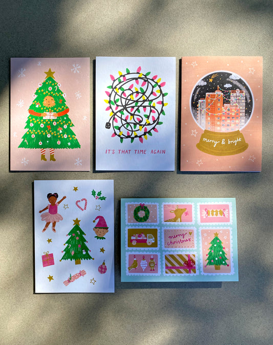 Christmas Card Set of 5 Designs