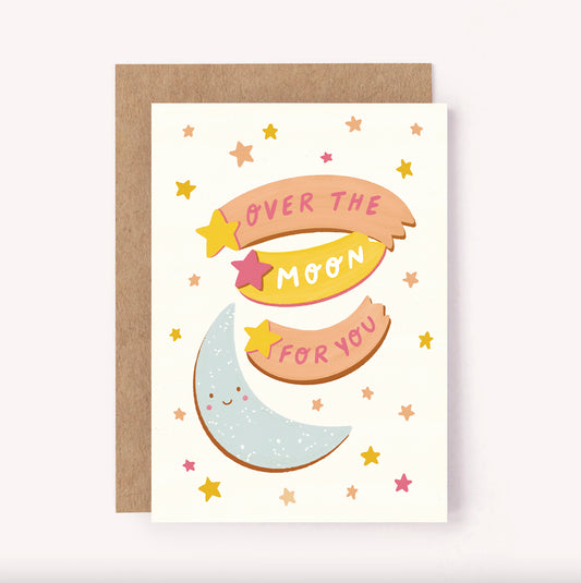 Over the Moon Card