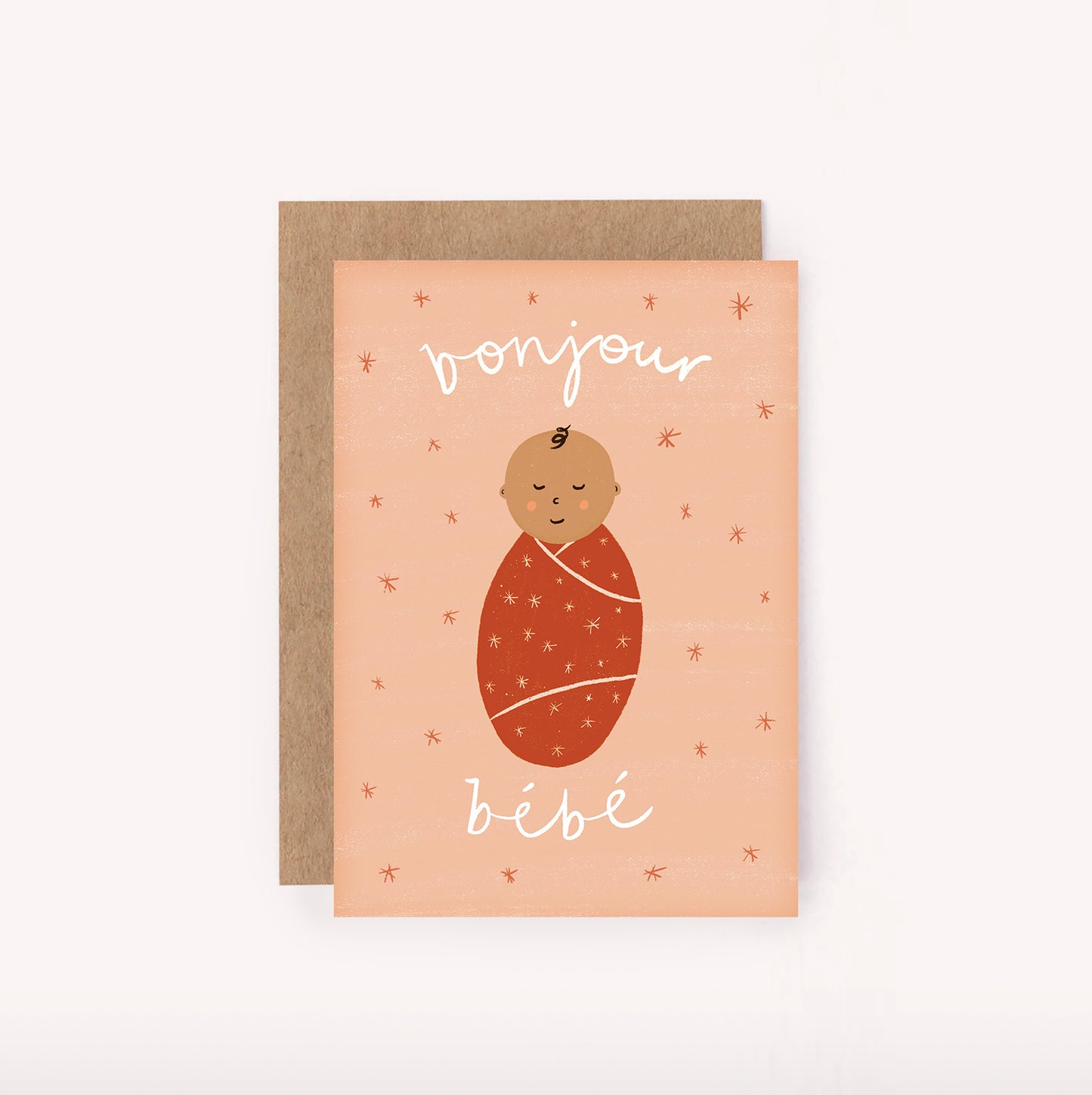 Bonjour Bebe Pink Mini Card - New Baby