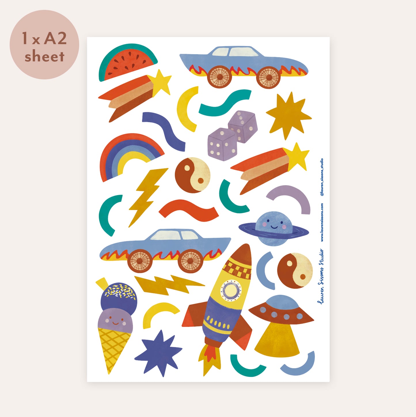 Cosmic Adventure Fabric Wall Stickers