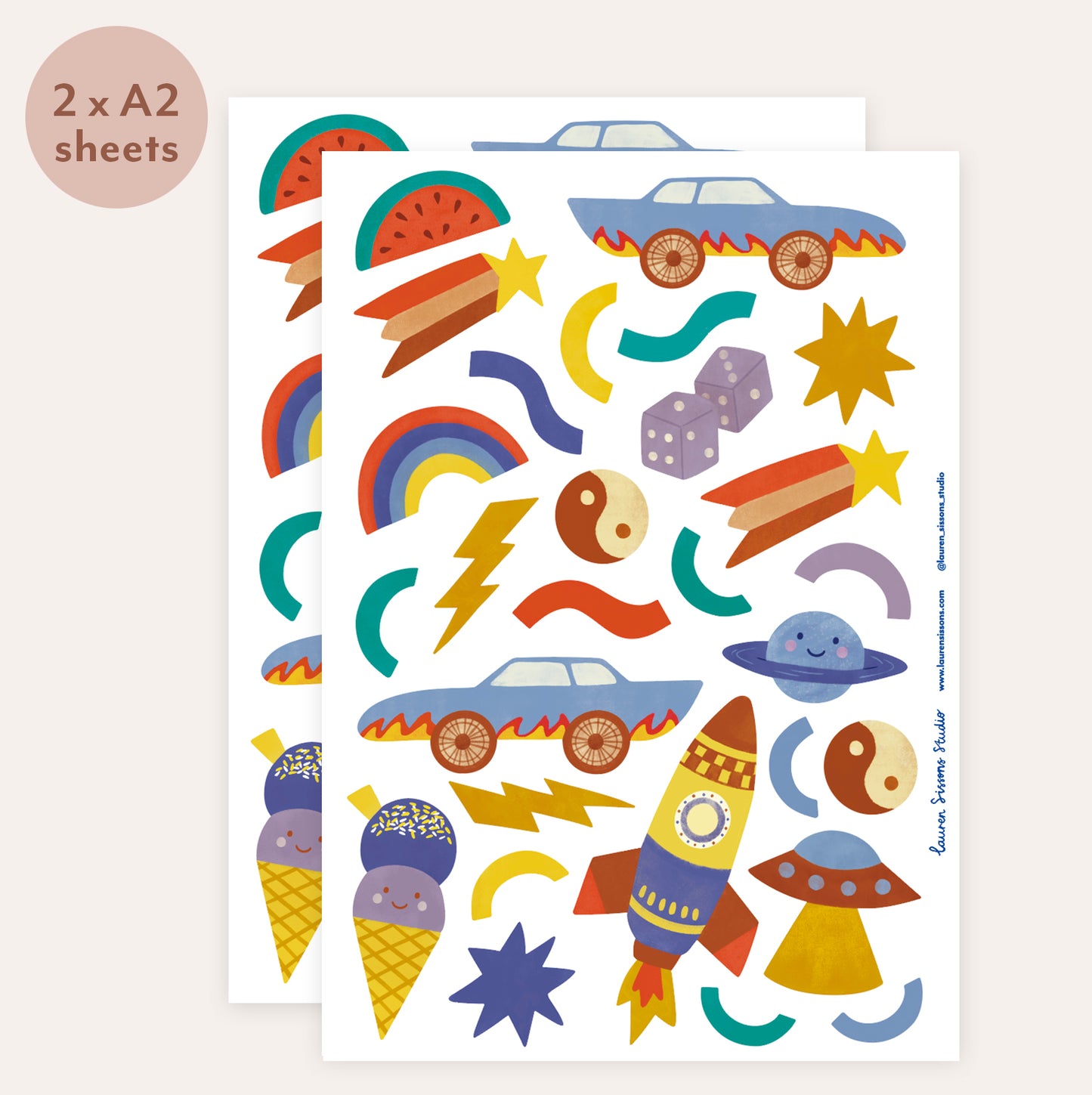 Cosmic Adventure Fabric Wall Stickers