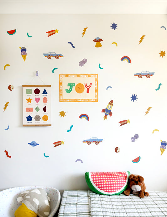 Cosmic Adventure Fabric Wall Stickers