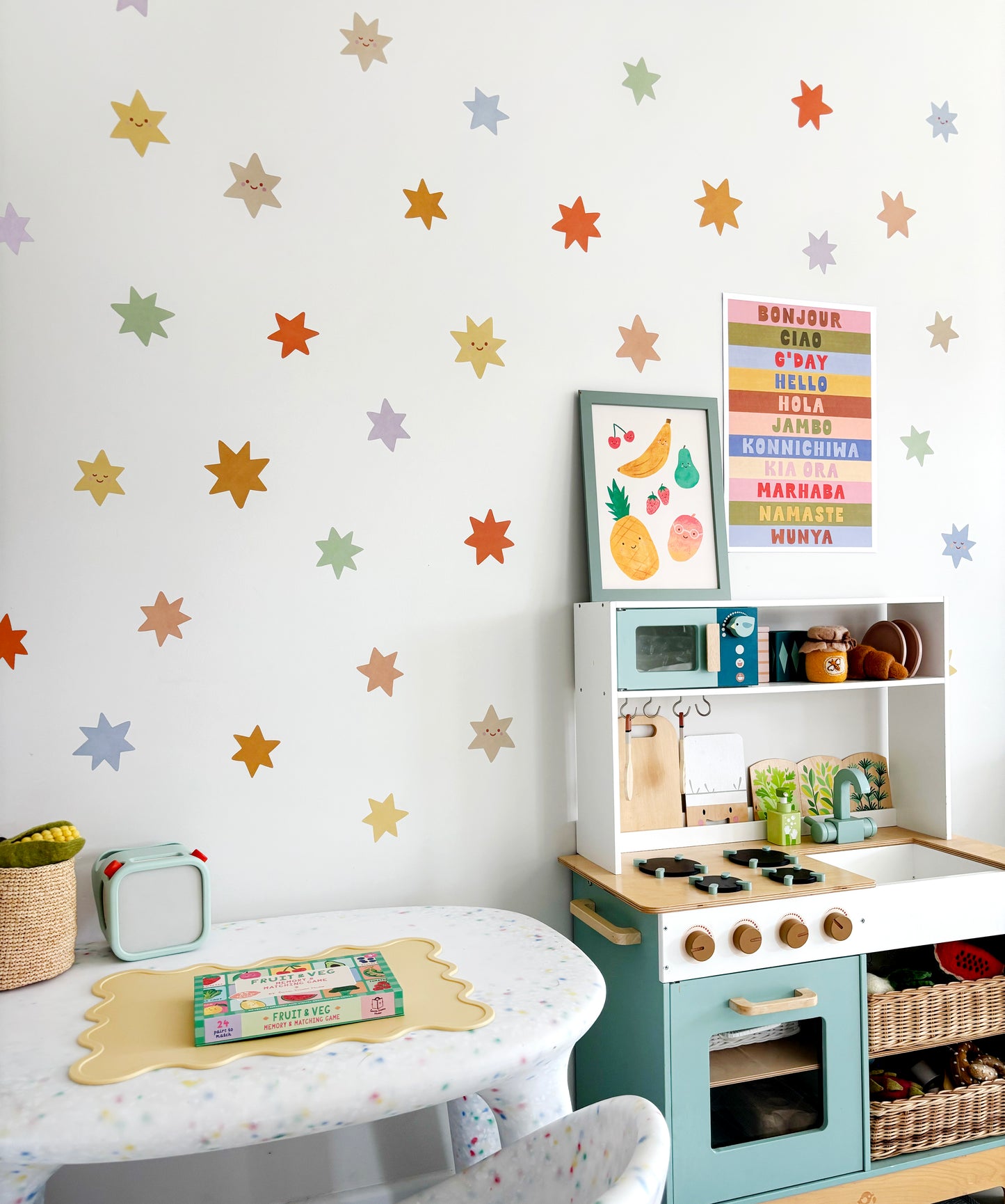 Star Fabric Wall Stickers - Retro