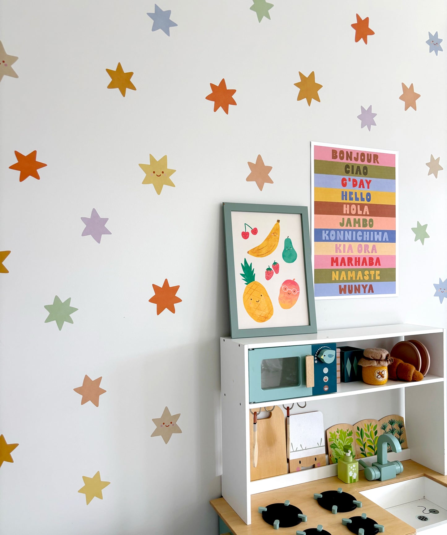 Star Fabric Wall Stickers - Retro