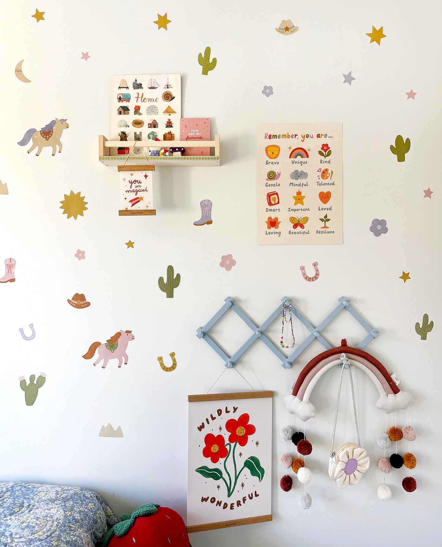 Rodeo Fabric Wall Stickers - Blush
