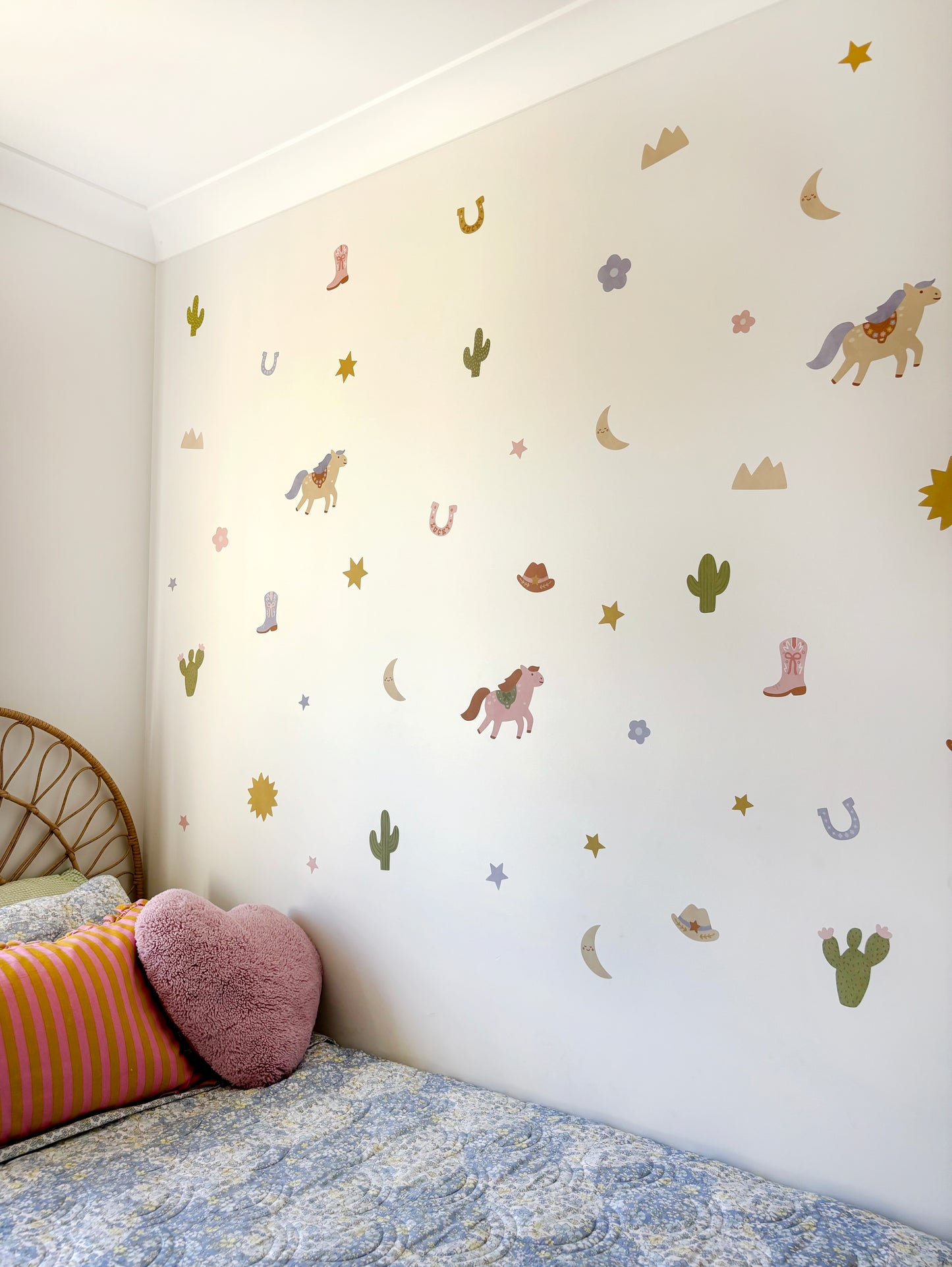Rodeo Fabric Wall Stickers - Blush