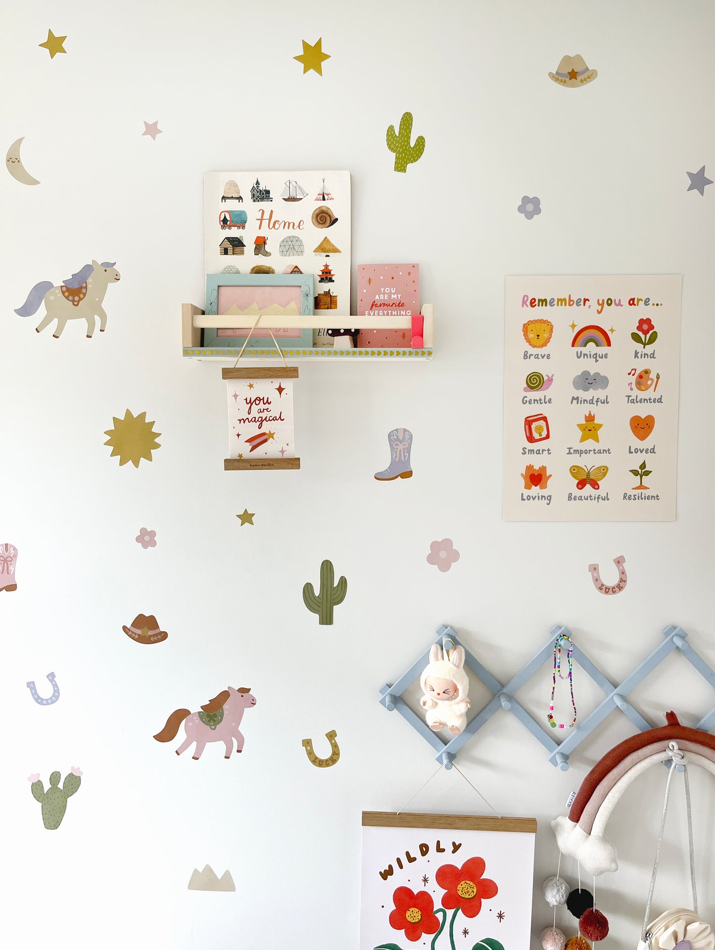 Rodeo Fabric Wall Stickers - Blush