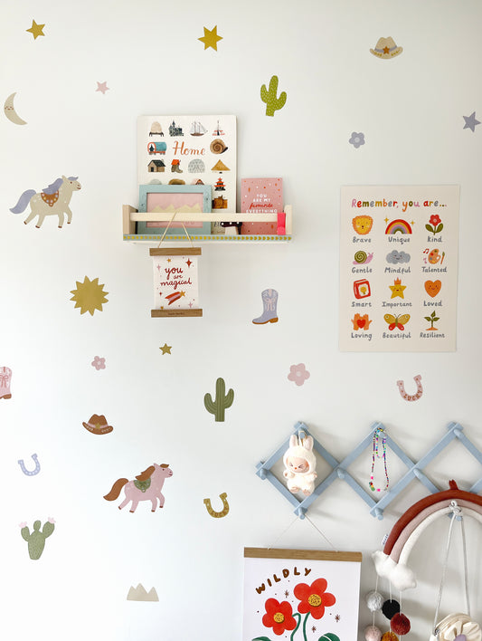 Rodeo Fabric Wall Stickers - Blush