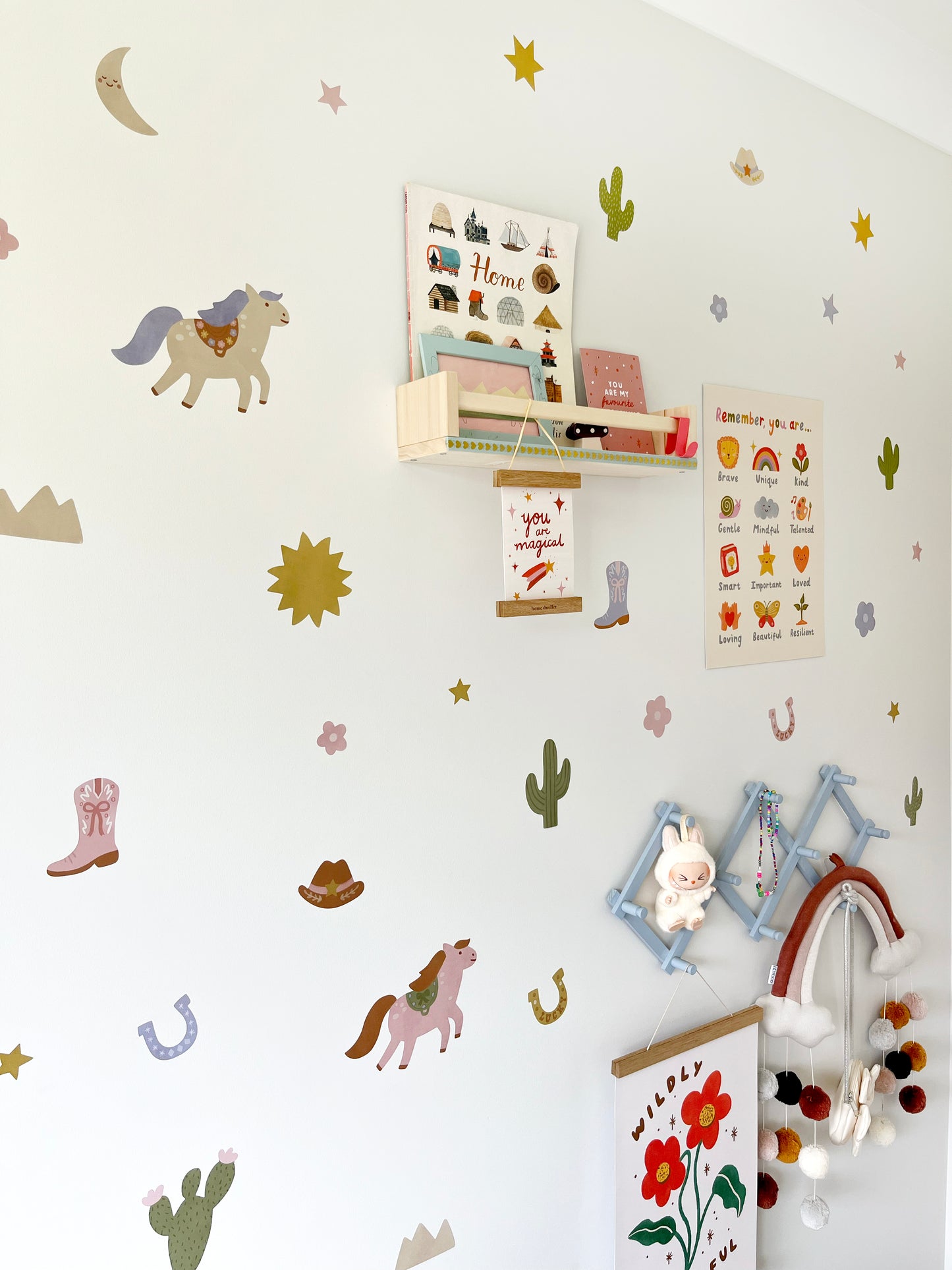 Rodeo Fabric Wall Stickers - Blush