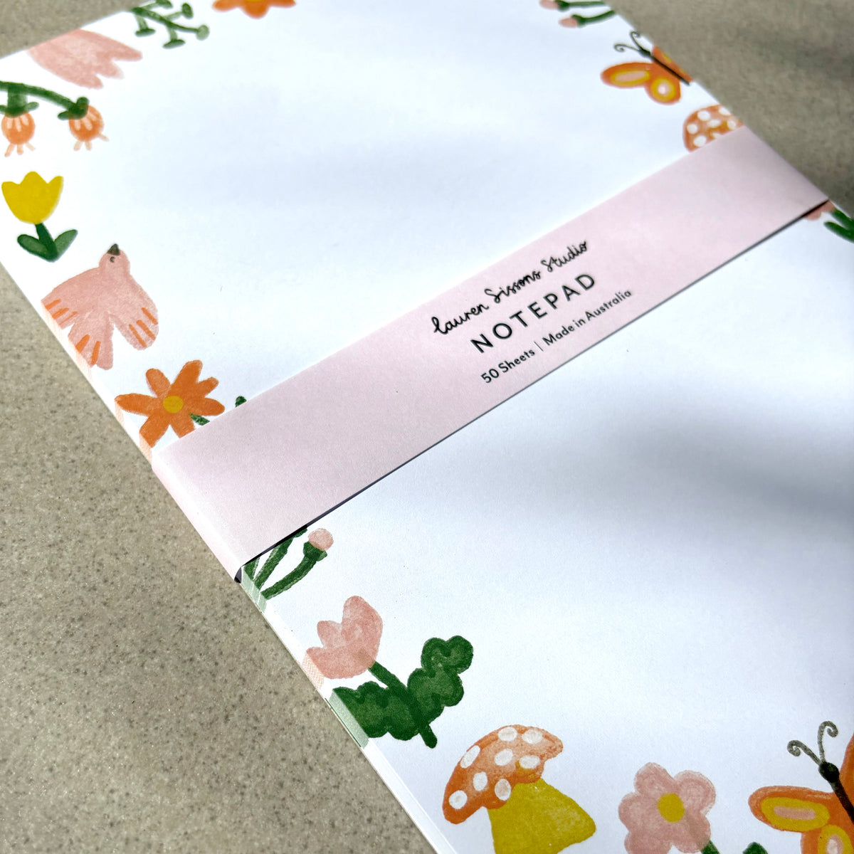 Paper Line A5 Spring Notepad Illustrated Spring A5 Notepad – Lauren Sissons Studio