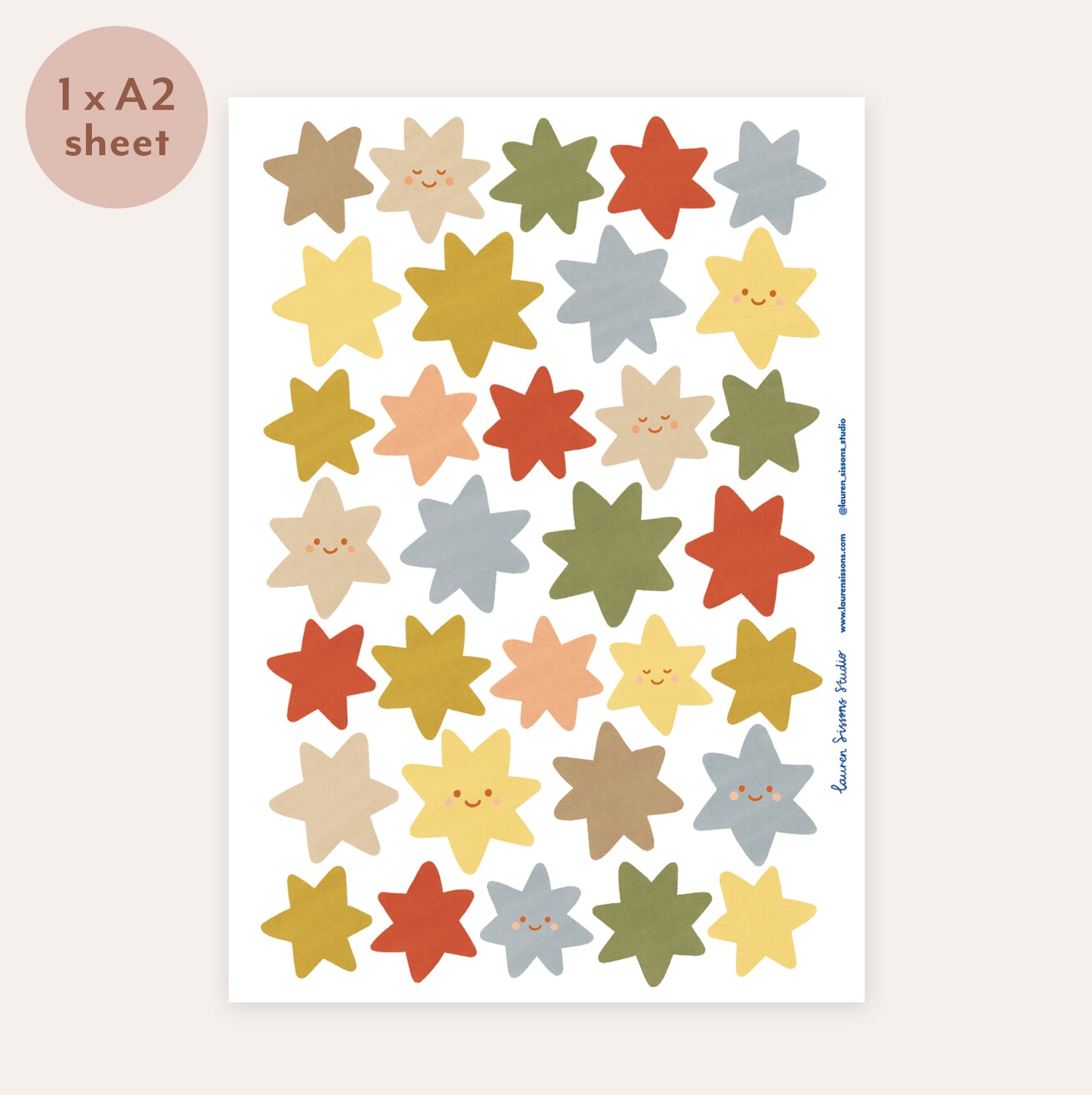 Star Fabric Wall Stickers - Woodland