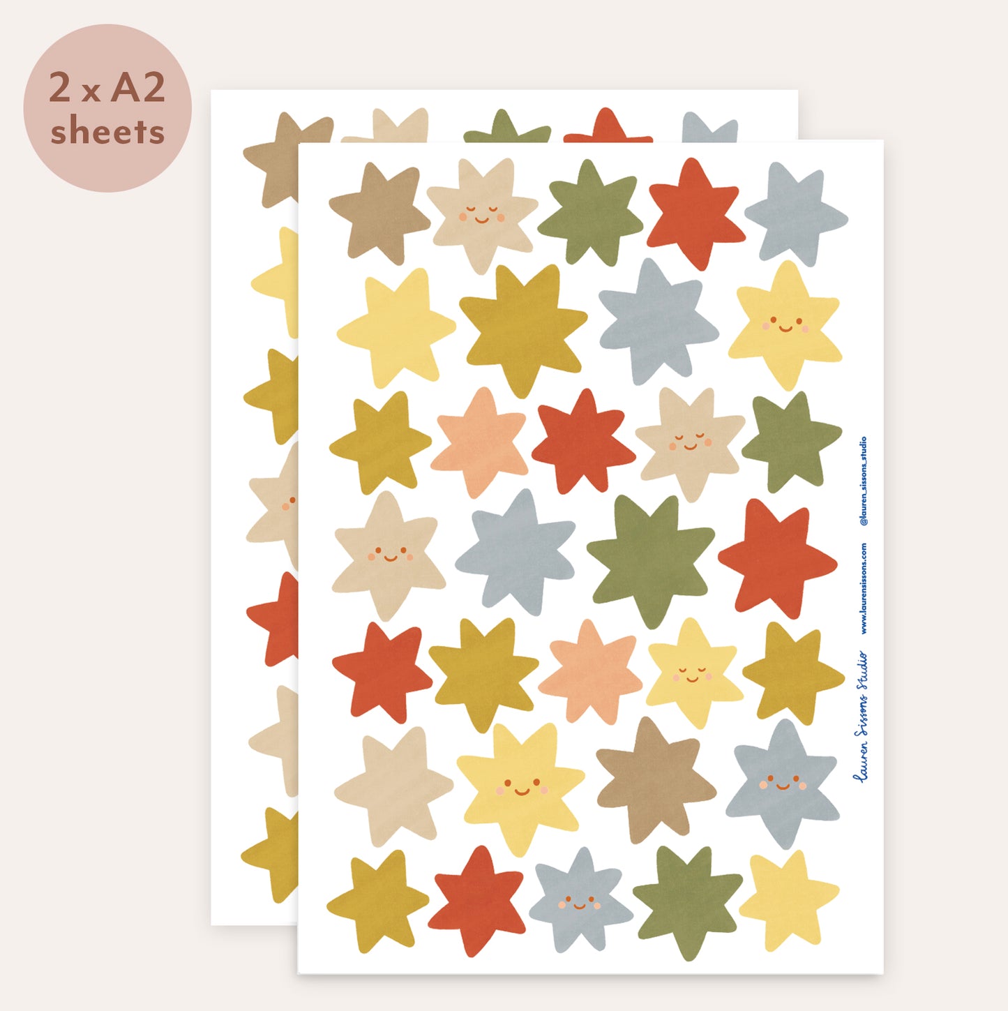 Star Fabric Wall Stickers - Woodland