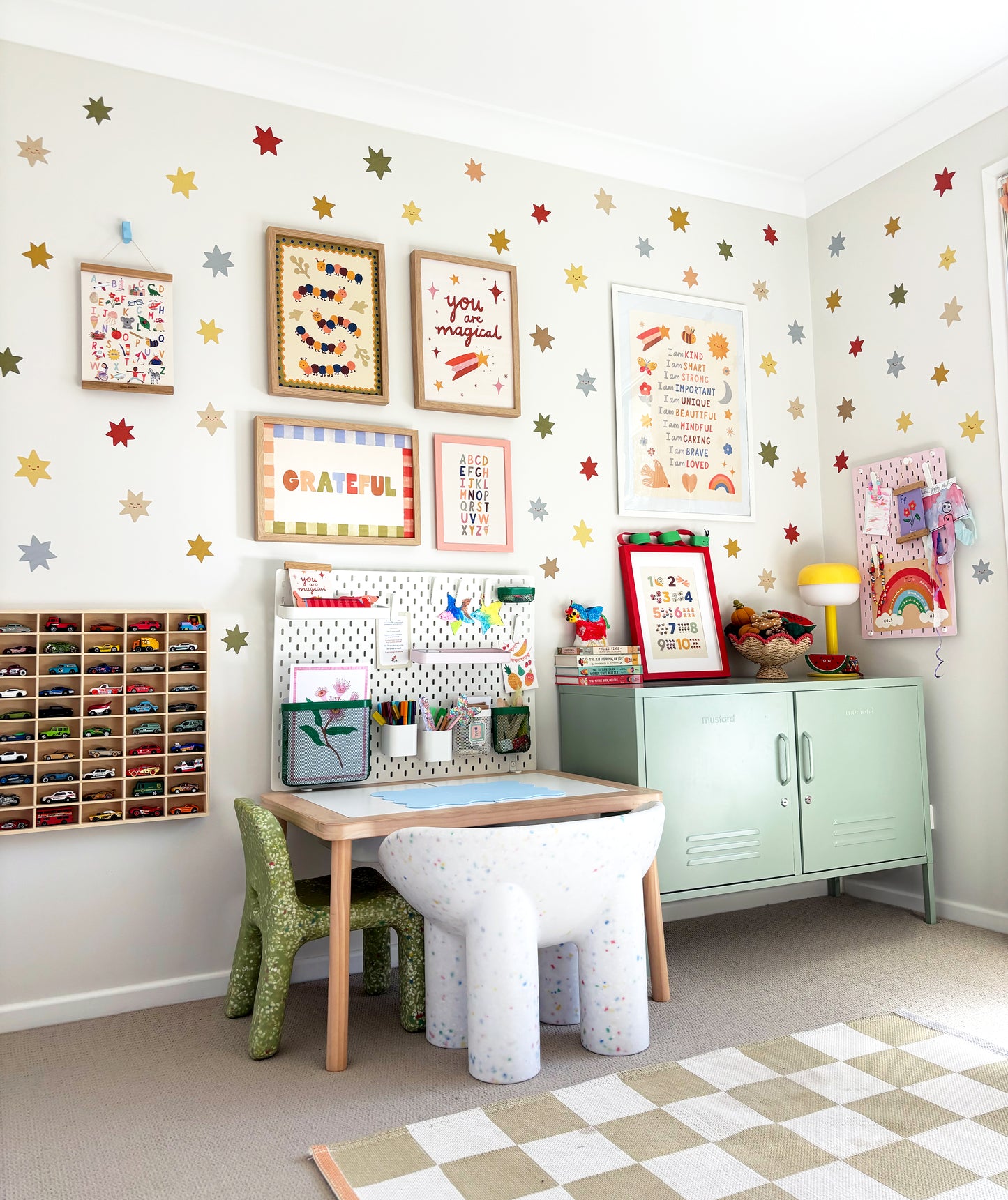 Star Fabric Wall Stickers - Woodland