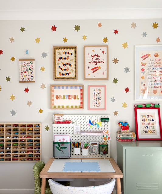 Star Fabric Wall Stickers - Woodland