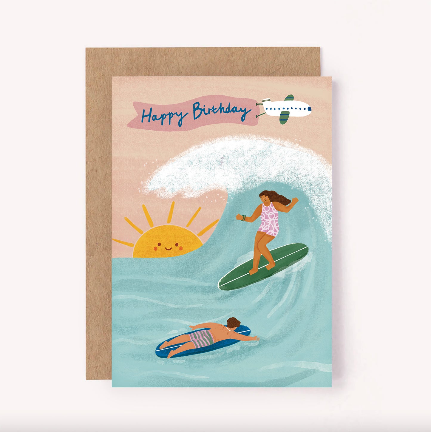 Surfing Birthday Card