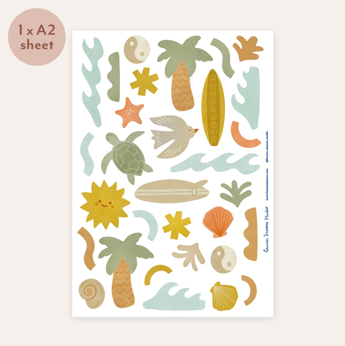 Endless Summer Fabric Wall Stickers