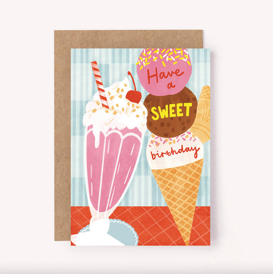 Sweet Birthday Card - Retro Diner