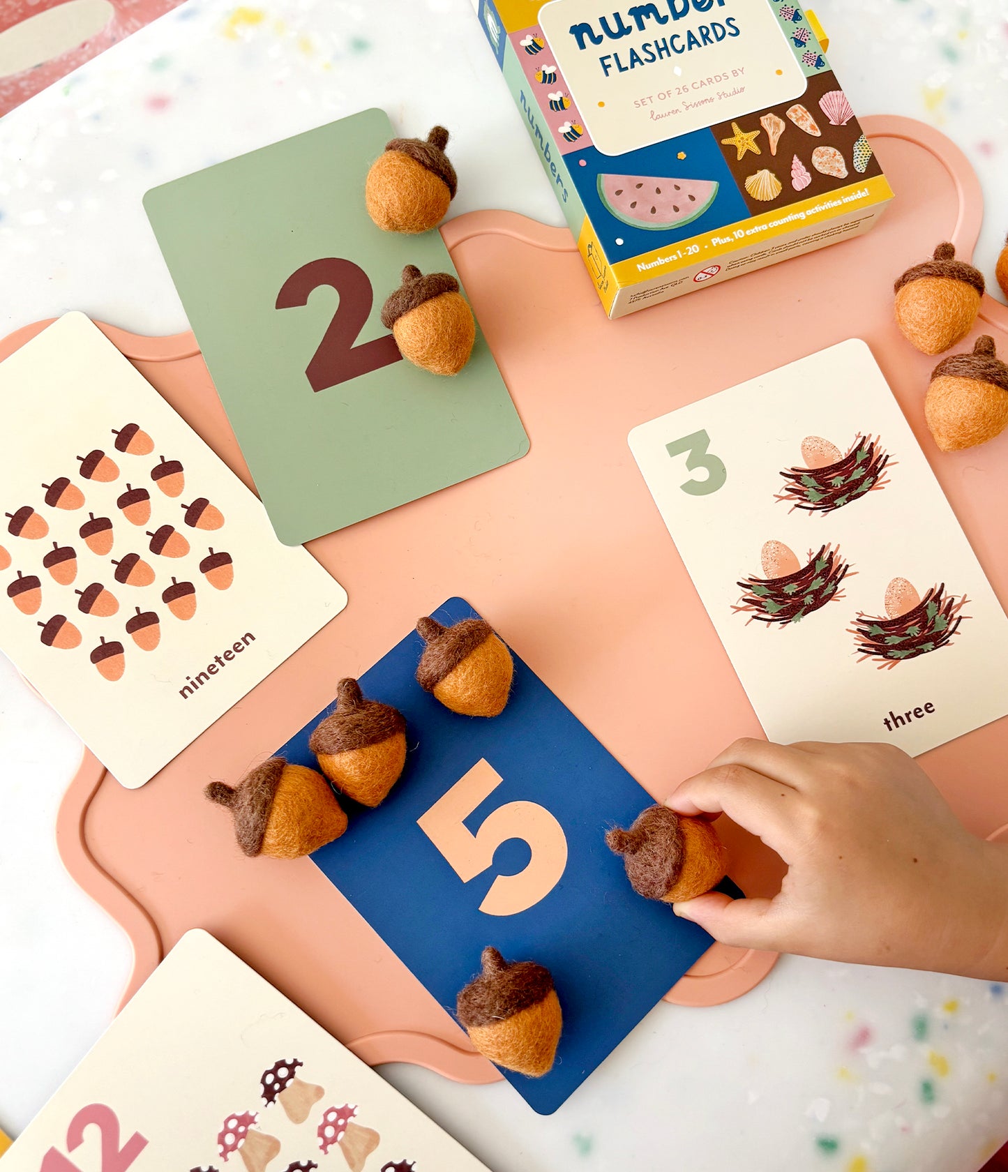 Set of 10 Felt Acorns - Tara Treasures