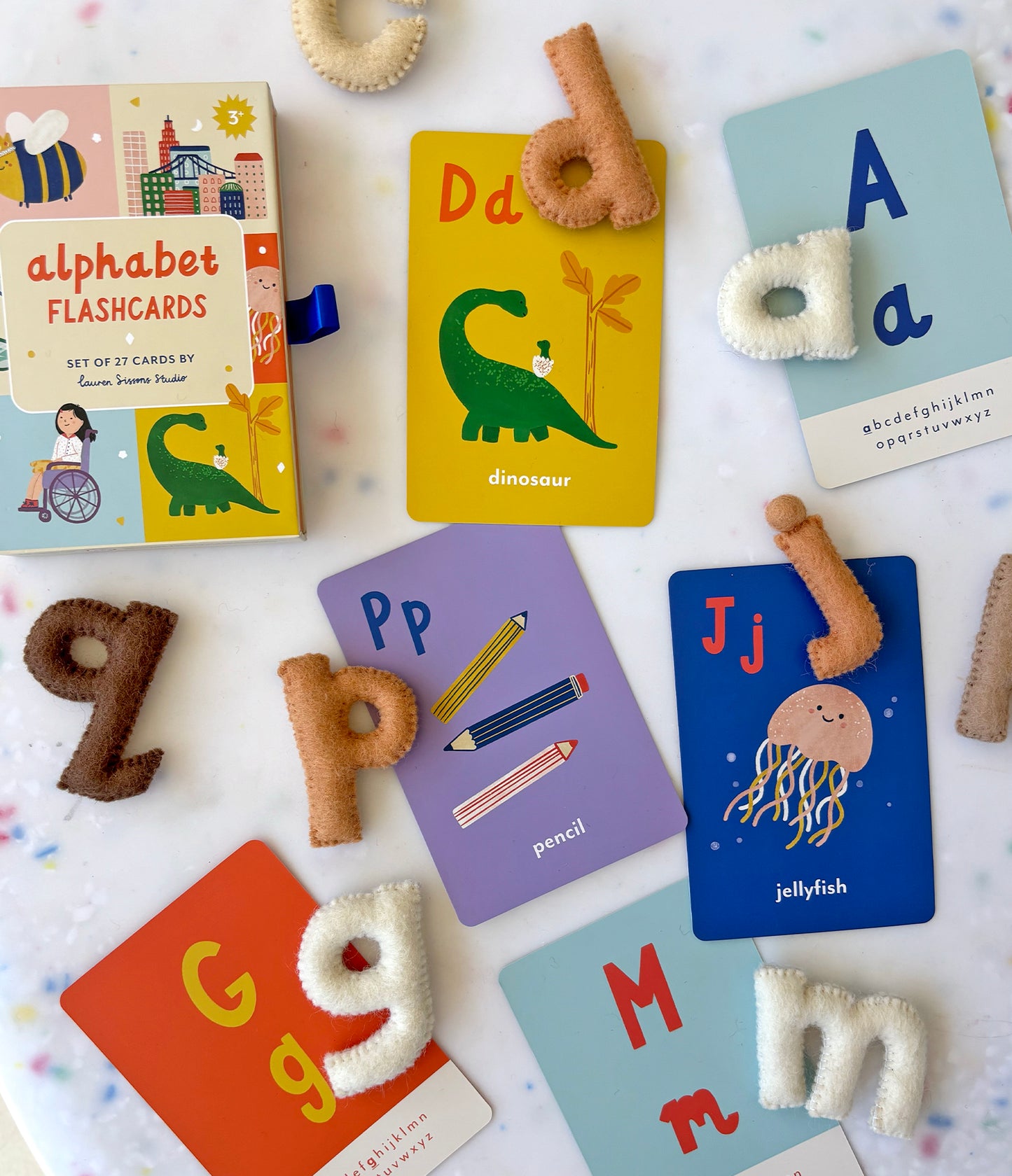 Felt Alphabet Lowercase Letters - Earthy Tones - Tara Treasures