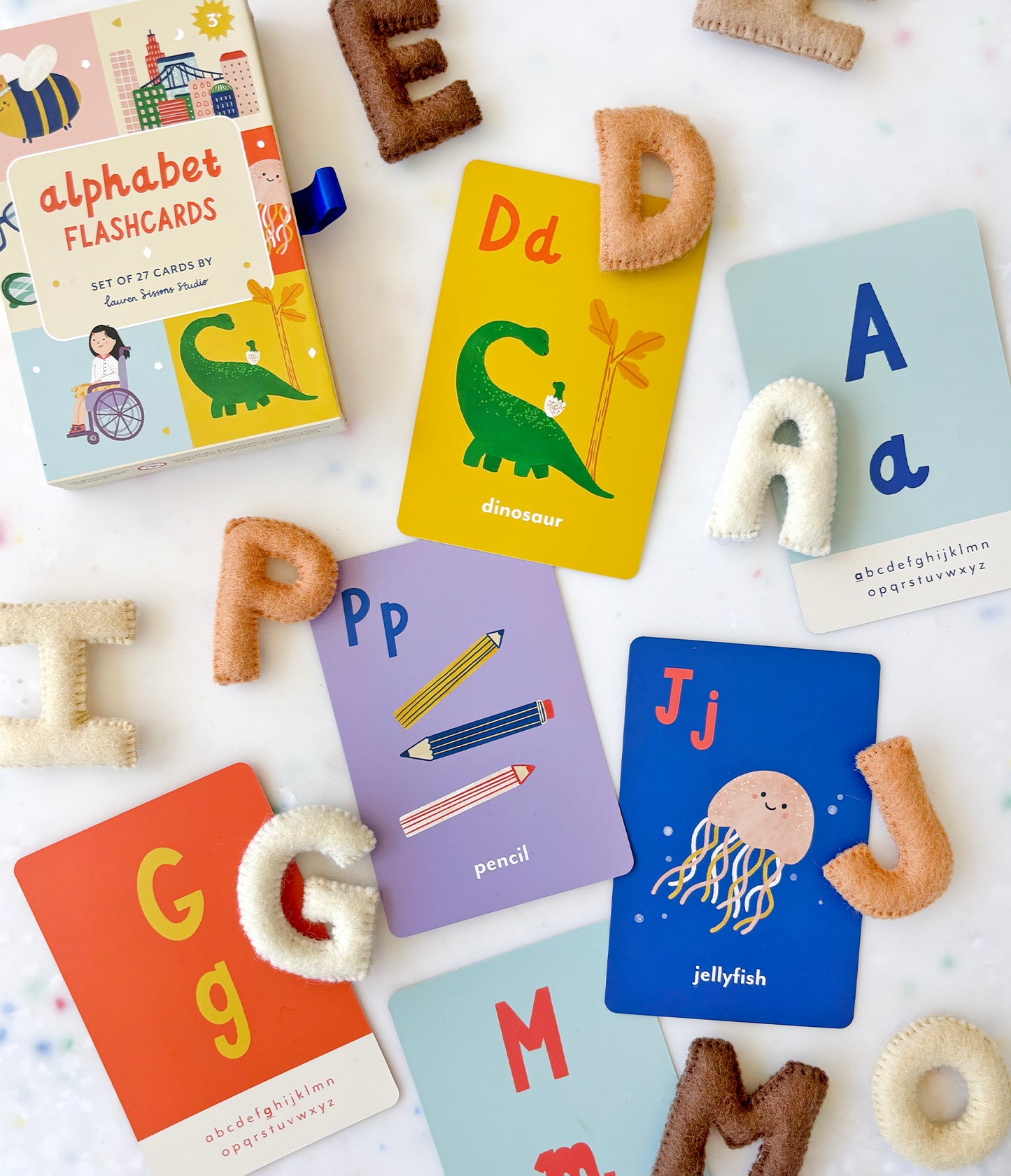 Felt Alphabet Uppercase Letters - Earthy Tones - Tara Treasures