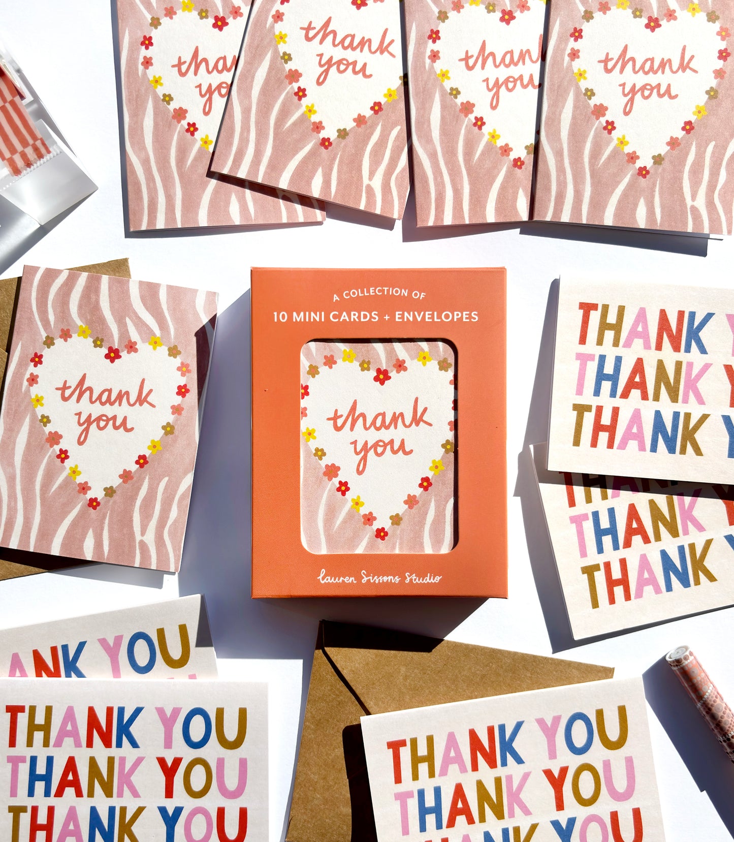 Thank You Mini Greeting Card Boxed Set of 10